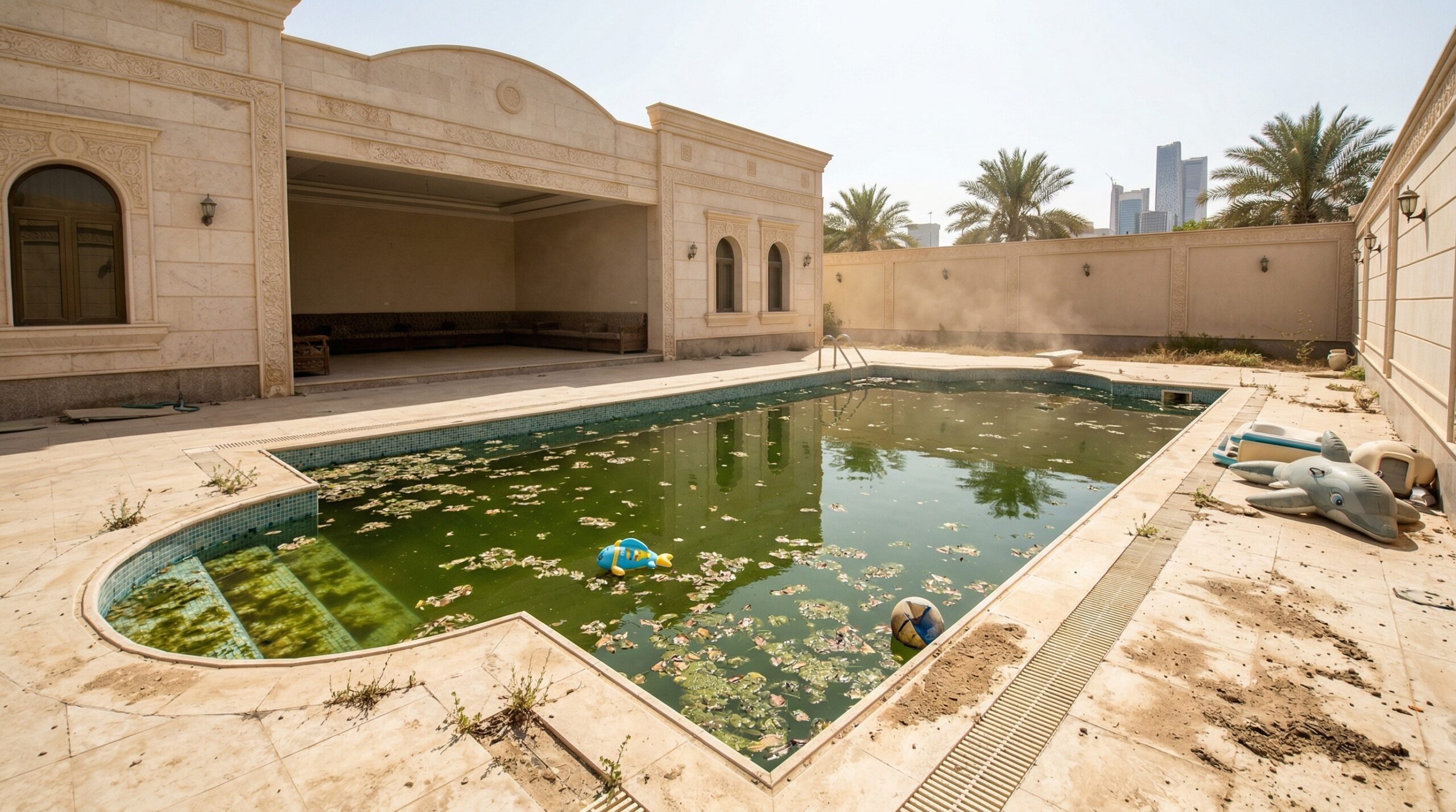 مسبح متسخ
